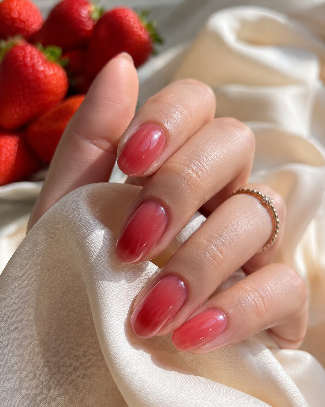 Strawberry Glaze Nails